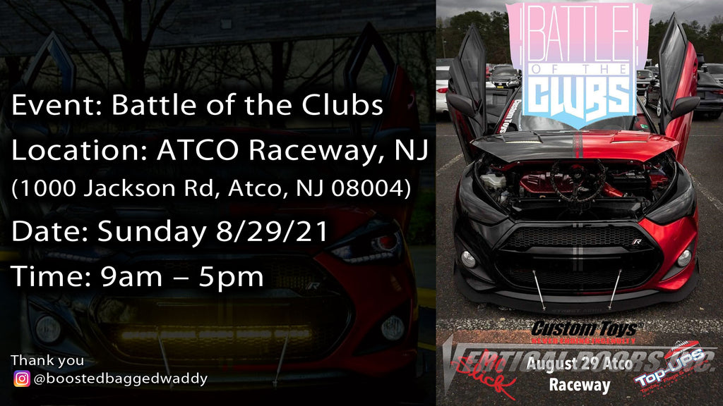 Car Show | Sunday 8/29/21 | Battle of the Clubs | ATCO RACEWAY, NJ