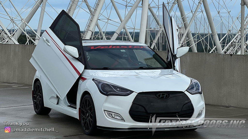 Check out @MikeStocchi Hyundai Veloster from California featuring Vertical Lambo Doors Conversion Kits from Vertical Doors, Inc.