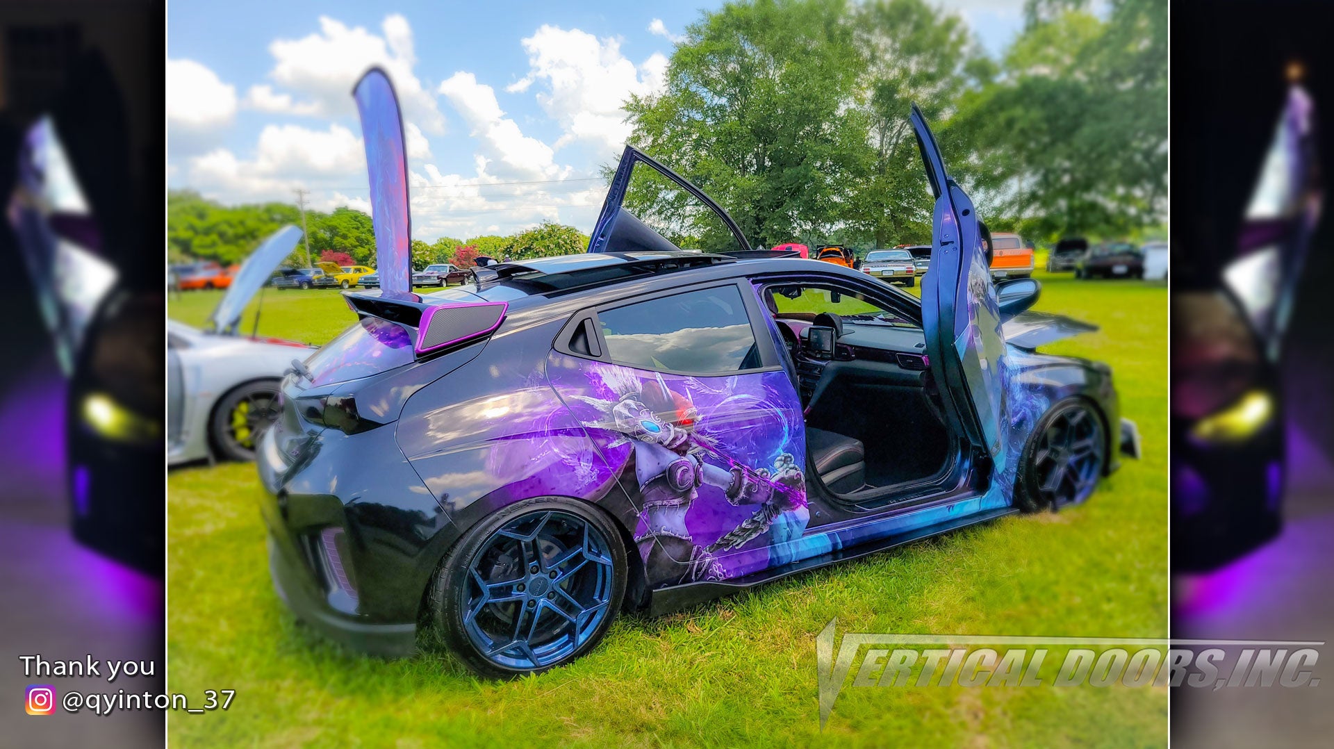Quinton's @qyinton_37 Hyundai Veloster from Georgia featuring Vertical Lambo Doors Conversion Kits from Vertical Doors, Inc.
