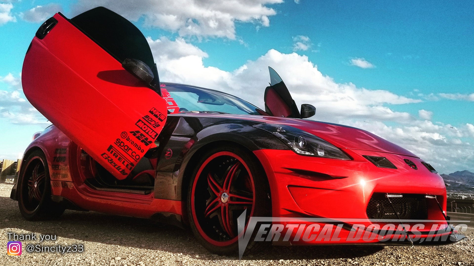 Floyd's Nissan 350Z with Vertical Lambo Doors by Vertical Doors, Inc.