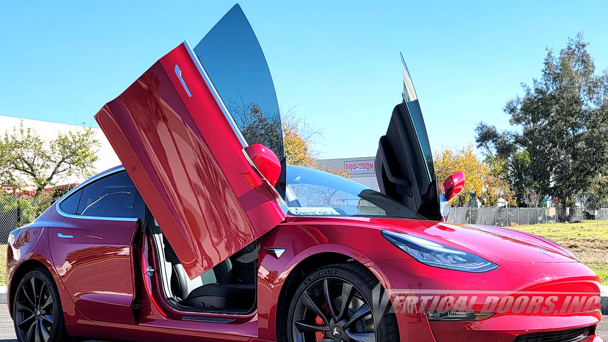 Tesla Model 3 from California featuring Vertical Doors Inc. vertical