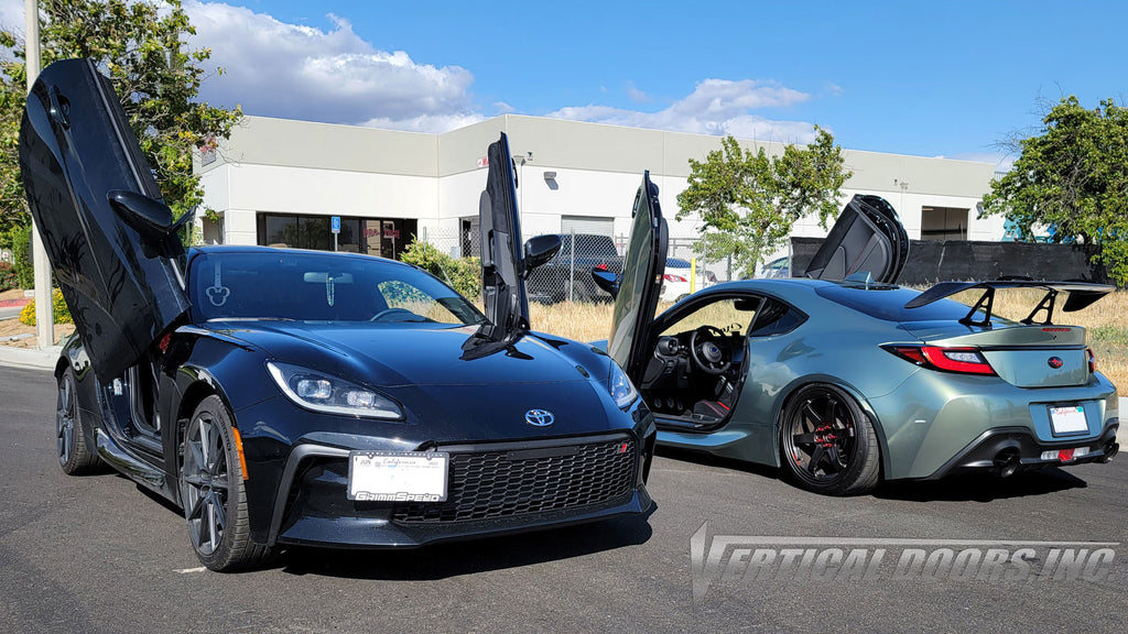 Check out @nightfury_gr86 and @touchmaicu Toyota 86 from the Bay Area CA featuring Vertical Doors, Inc. door conversion kit. AKA "Lambo Doors"