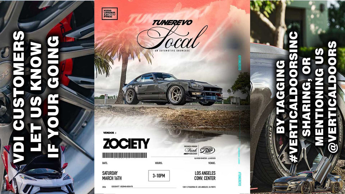 CAR SHOW | 3/16/24 | Bakersfield, CA | @tunerevo – Vertical Doors, Inc.