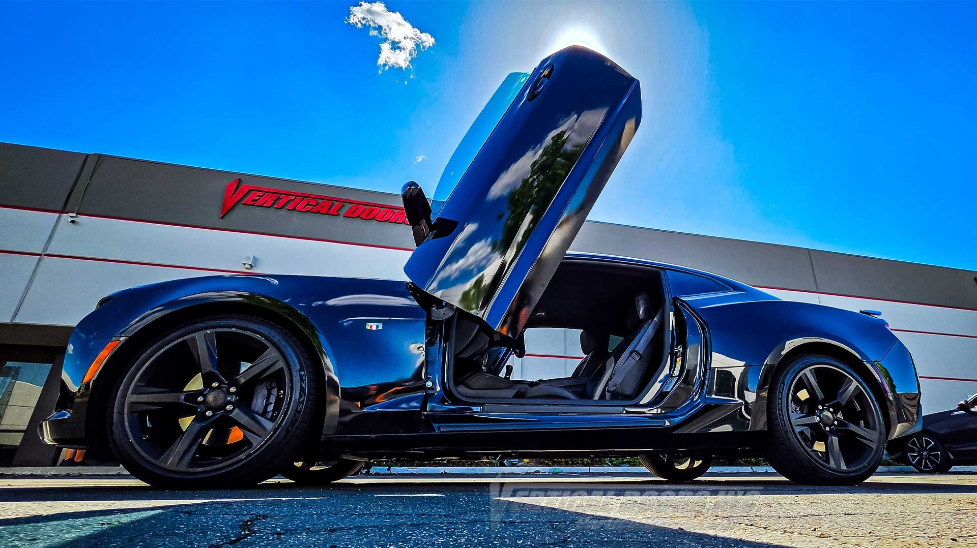 Vertical Door Kit installed on a Chevy Camaro by the best at Vertical Doors, Inc. in Lake Elsinore CA. 41426