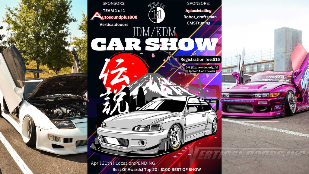 CAR SHOW | 4/20/24 | LOCATION PENDING | JDM/KDM Car Show | Nissans featuring Door Conversion by Vertical Doors, Inc.