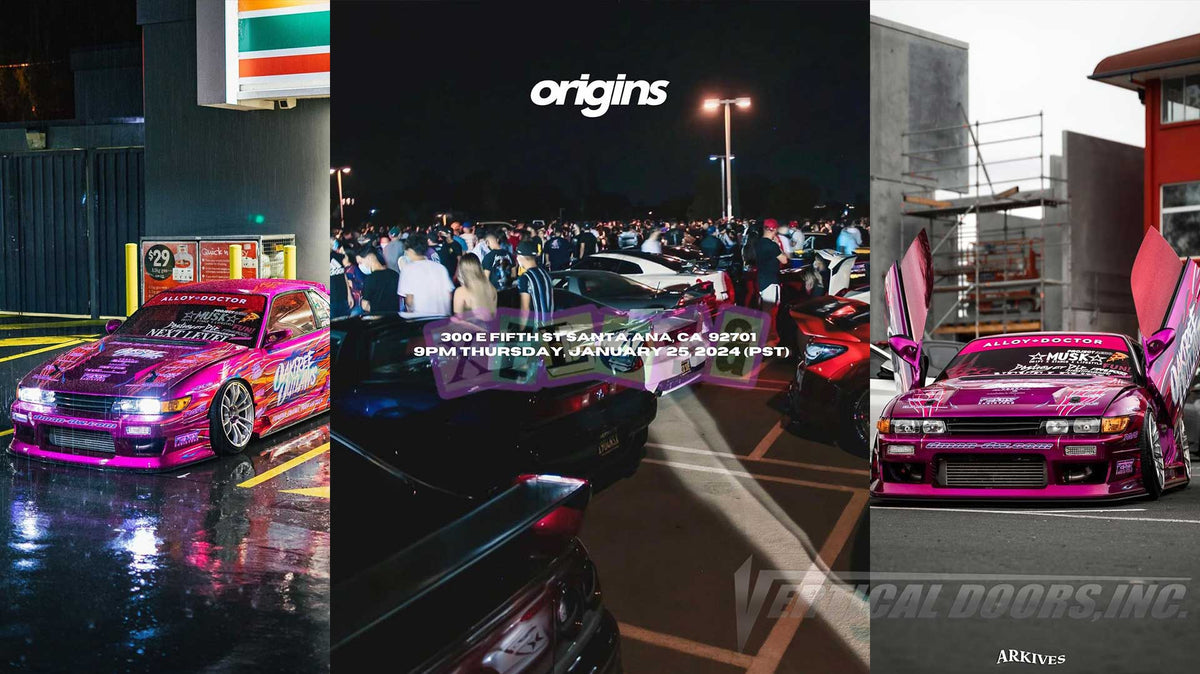 CAR SHOW | 1/25/24 | SANTA ANA , CA 9pm | Orgins | @originslosangeles HANDLE featuring Door Conversion by Vertical Doors, Inc.