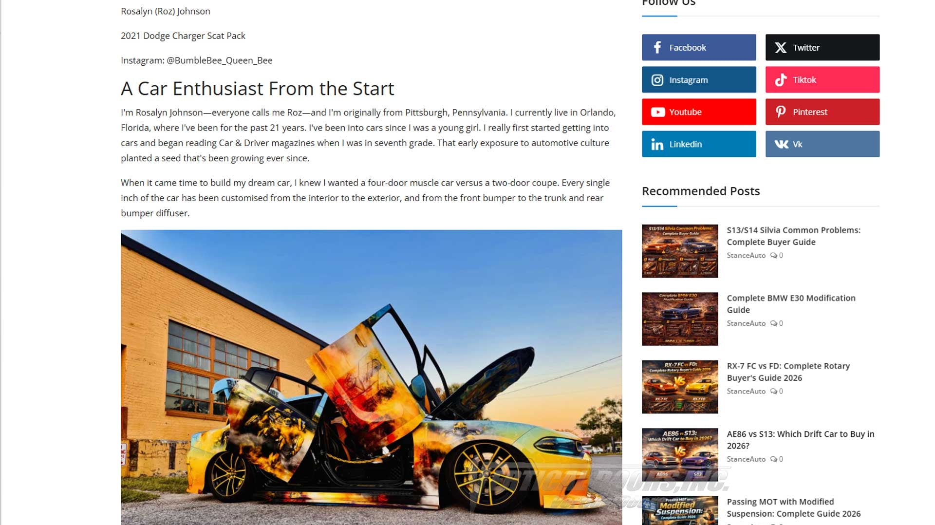 2021 Dodge Charger Bumblebee Transformers Build by Rosalyn Johnson