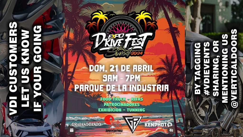 CAR SHOW | 4/21/24 | Parque de la Industria, Guatemala | @drivefestguatemala Expo Drive Fest Sunset 2024