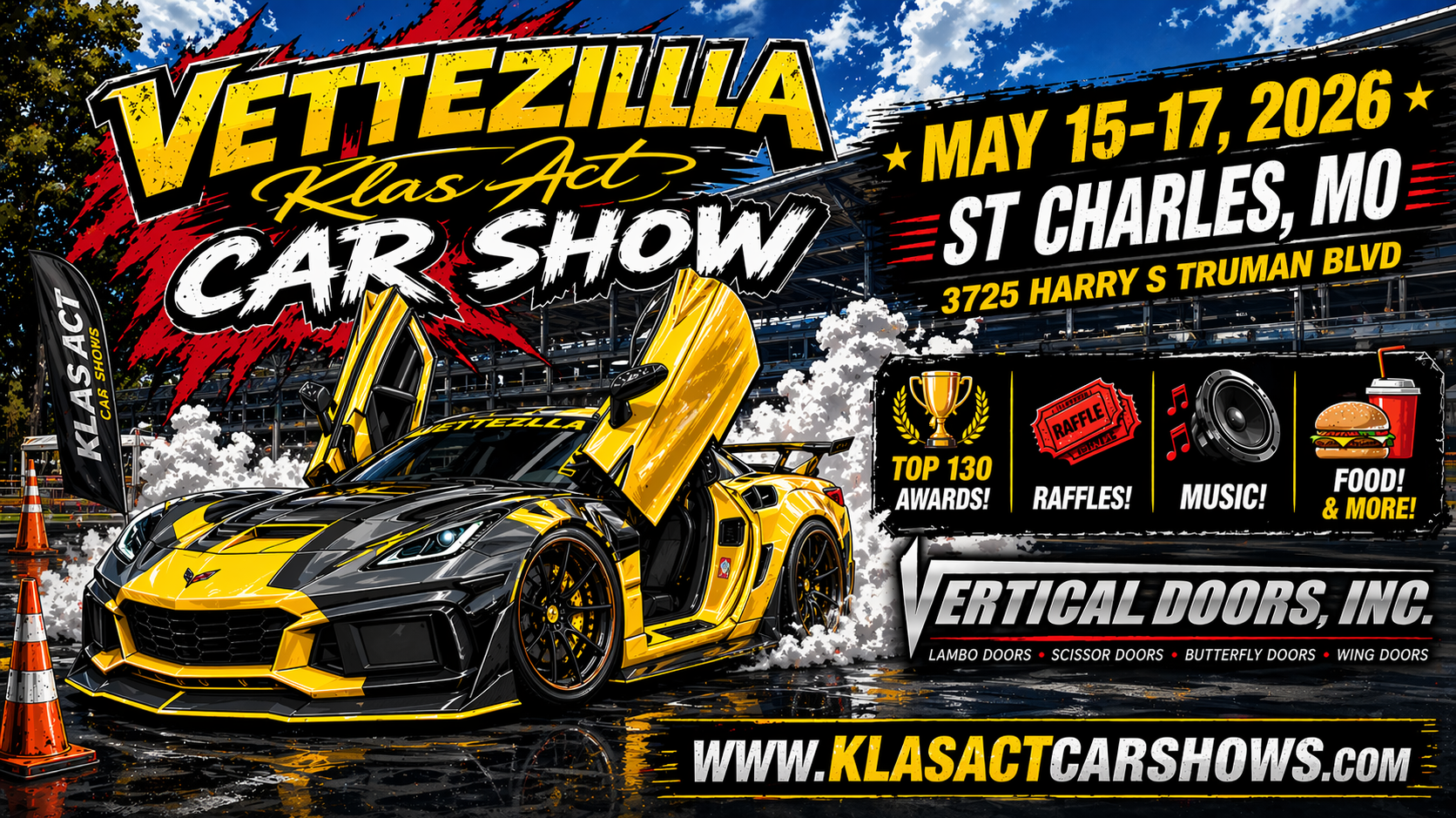 Vettezilla Klas Act Car Show – St. Charles, MO | May 15–17, 2026