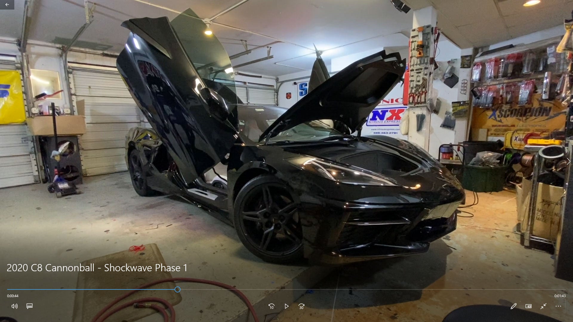 Installer | Shockwave Customs | Frankfort, IL | Chevrolet Corvette C8 Vertical Doors, Inc., vertical lambo door conversion kit.