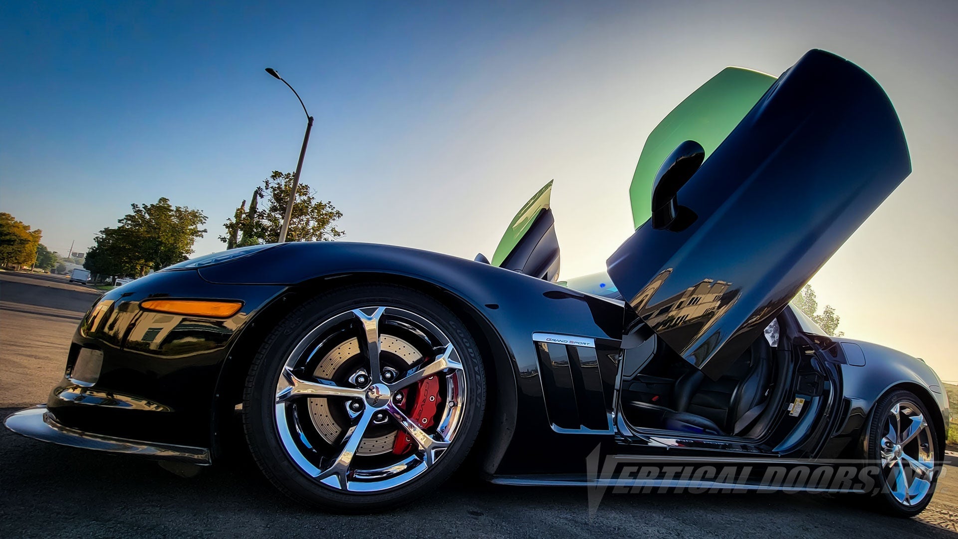 Chevrolet Corvette C6 2005-2013 Lambo Door Conversion Kit by Vertical Doors Inc. VDCCHEVYCORC60508, Corvette c6, Chevrolet, Chevy, Corvette, vette, C6, Z06, ZR1, GrandSport, widebody, lambo doors, vertical doors, door conversion, scissor doors, butterfly doors, wing doors,