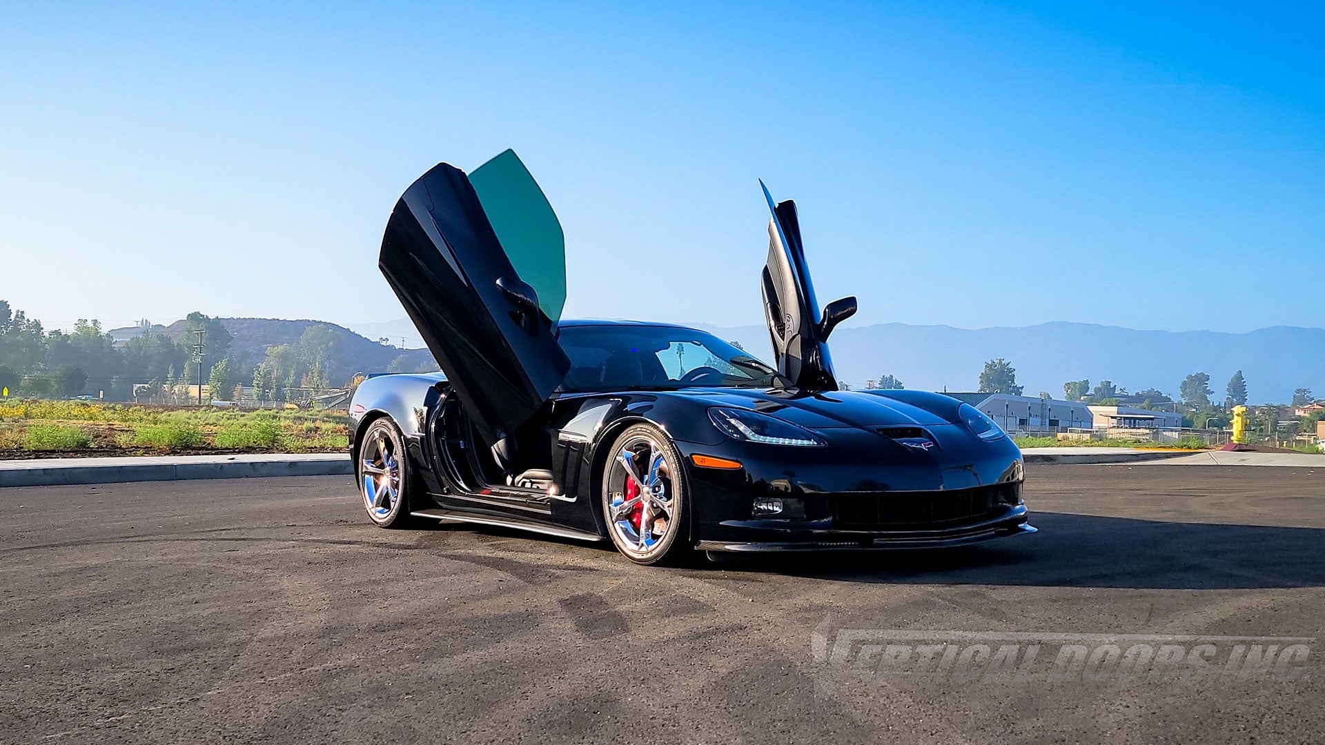 Chevrolet Corvette C6 2005-2013 Lambo Door Conversion Kit by Vertical Doors Inc. VDCCHEVYCORC60508, Corvette c6, Chevrolet, Chevy, Corvette, vette, C6, Z06, ZR1, GrandSport, widebody, lambo doors, vertical doors, door conversion, scissor doors, butterfly doors, wing doors,