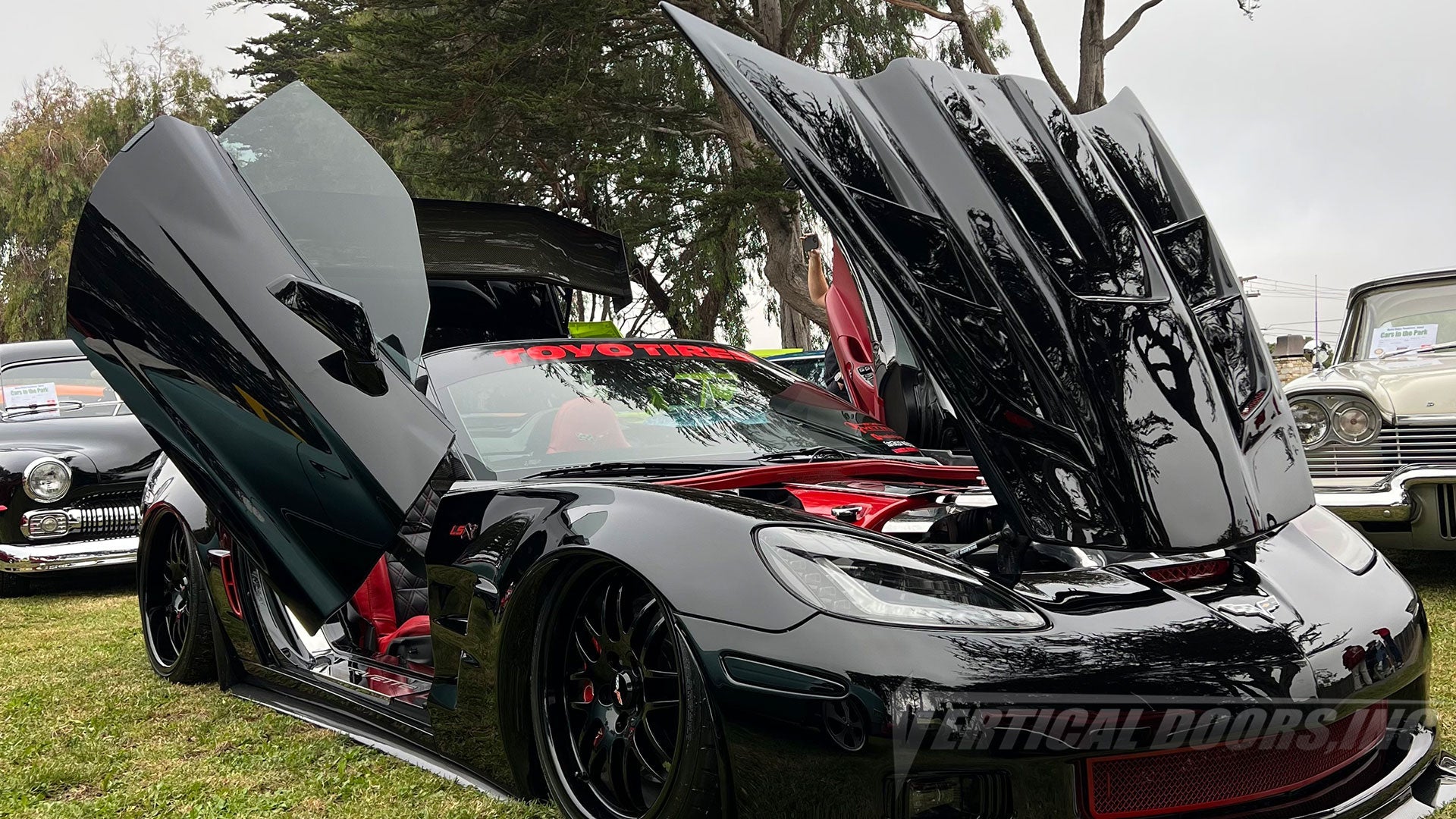 Chevrolet Corvette C6 2005-2013 Lambo Door Conversion Kit by Vertical Doors Inc. VDCCHEVYCORC60508, Corvette c6, Chevrolet, Chevy, Corvette, vette, C6, Z06, ZR1, GrandSport, widebody, lambo doors, vertical doors, door conversion, scissor doors, butterfly doors, wing doors,