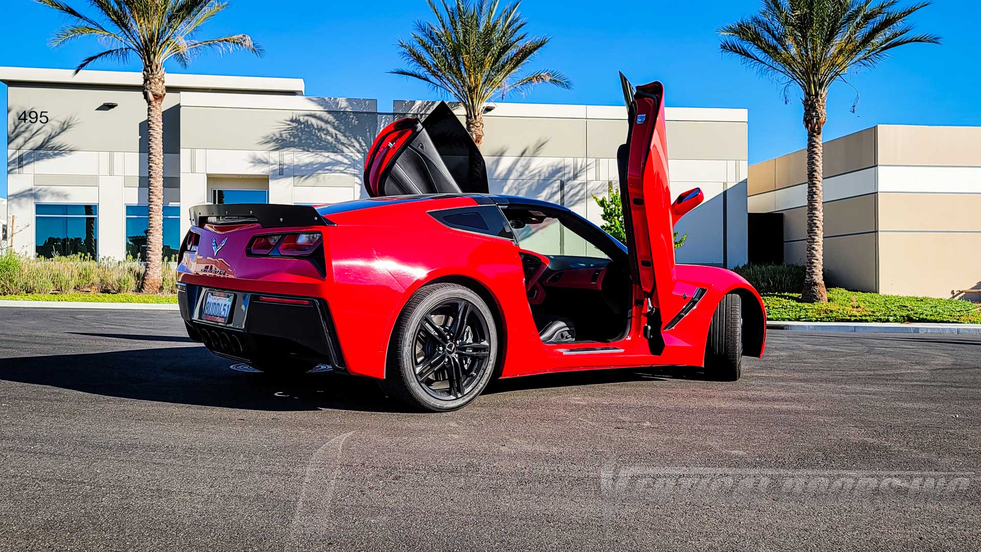 Chevrolet Corvette C7 2014-2019 Lambo Door Conversion Kit by Vertical Doors Inc., vette, Corvette, Chevy, VDCCHEVYCORC714, lambo doors, vertical doors, door conversion, scissor doors, butterfly doors, wing doors,