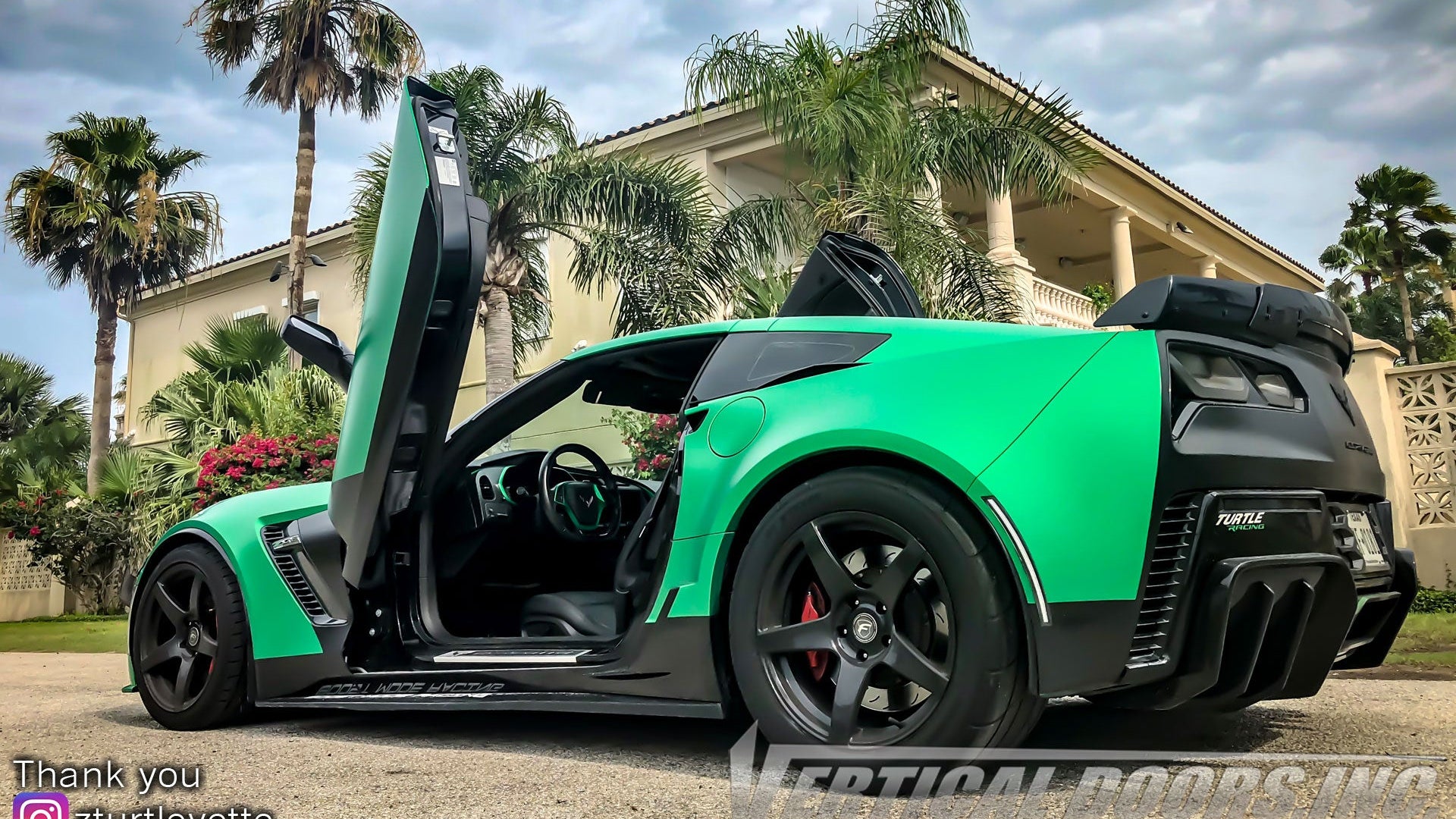 Chevrolet Corvette C7 2014-2019 Lambo Door Conversion Kit by Vertical Doors Inc., vette, Corvette, Chevy, VDCCHEVYCORC714, lambo doors, vertical doors, door conversion, scissor doors, butterfly doors, wing doors,