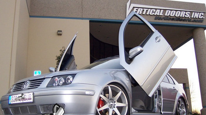 1999-2005 Volkswagen Jetta vertical door kit by Vertical Doors, Inc., image 1