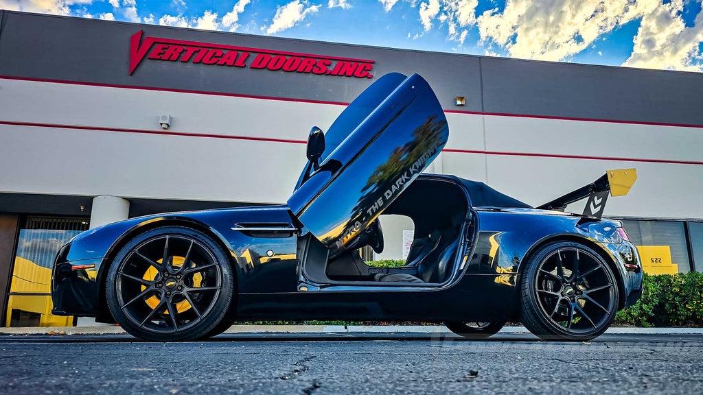 Johnny Scott’s Aston Martin V8 Vantage Upgraded with Vertical Doors, Inc.’s Iconic Lambo Door Conversion 102125
