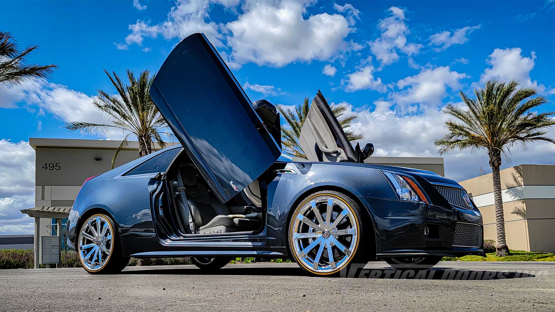 Cadillac CTS-V from California featuring Vertical Door conversion kit by Vertical Doors, Inc. AKA "Lambo Doors"