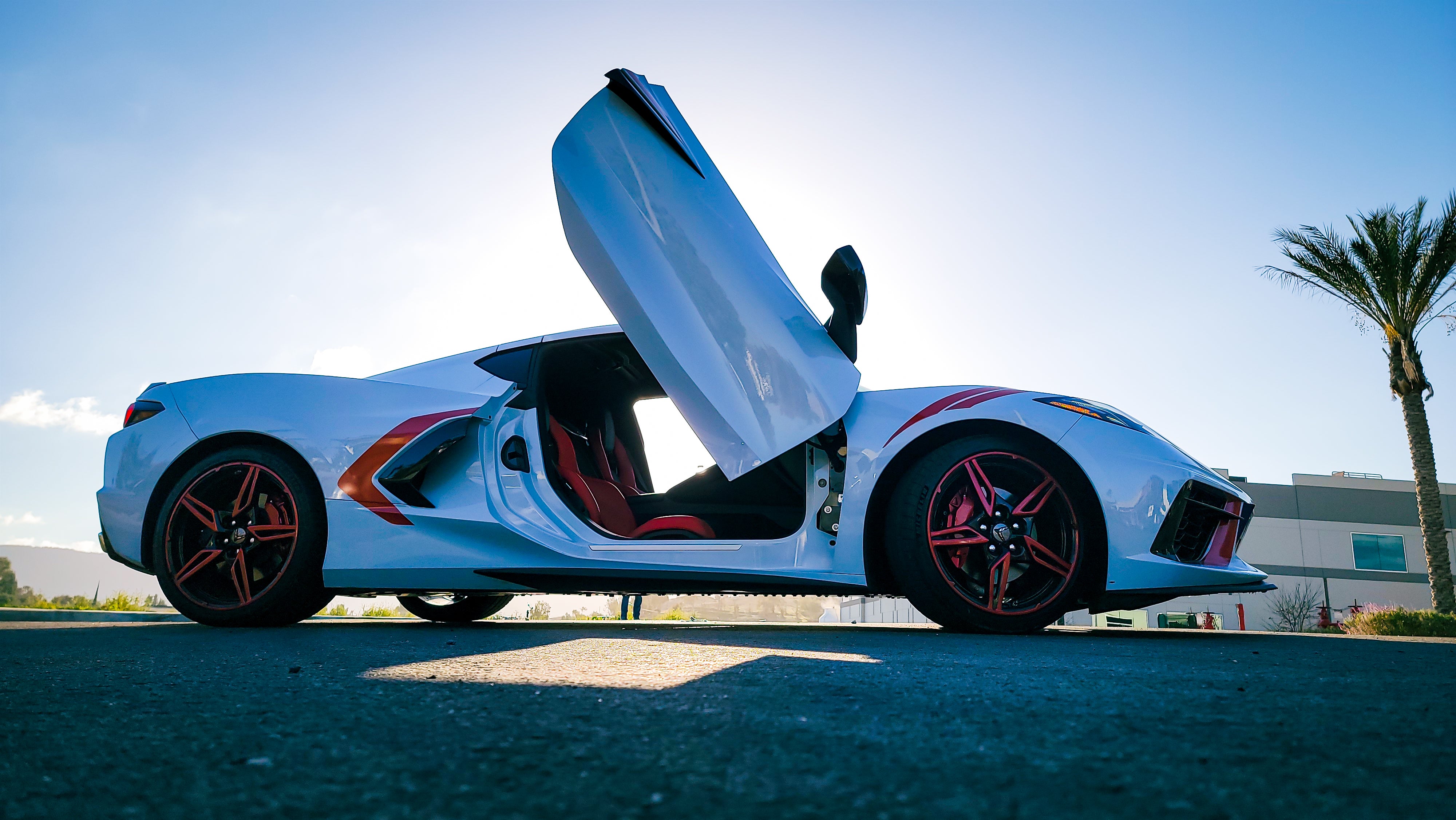 Chevrolet Corvette C8 from Arizona featuring Door conversion kit by Vertical Doors, Inc. AKA "Lambo Doors"