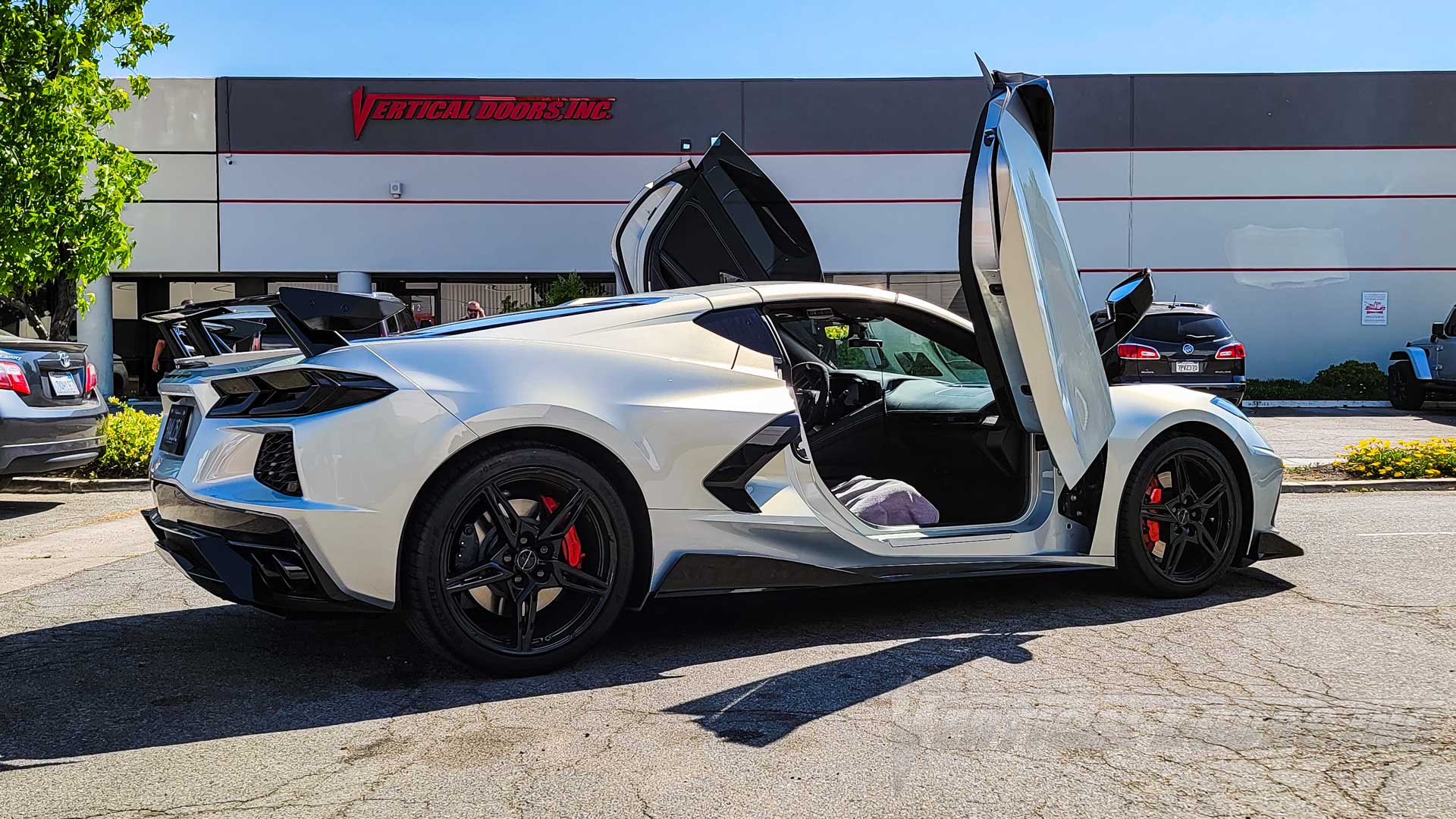 Vertical Lambo Doors Installed on 5/17/23 on a Chevrolet Corvette C8 from California, VDCCHEVYCORC820, Chevrolet corvette c8, Chevrolet,  corvette, vette, c8, c8 vette,  corvette c8, grand sport,  stingray, Vertical Doors Inc, Lambo Doors, Door Conversion