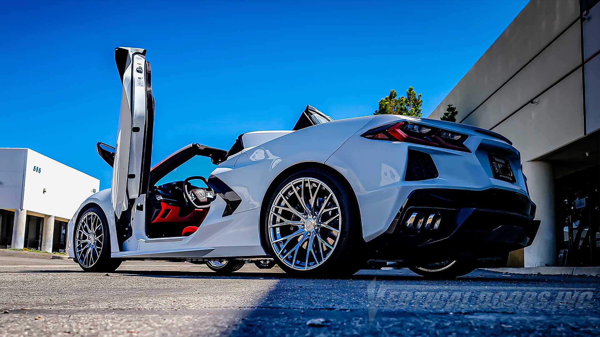 Upgrade Your Corvette C8 with a Vertical Lambo Door Conversion Kit by Vertical Doors, Inc.