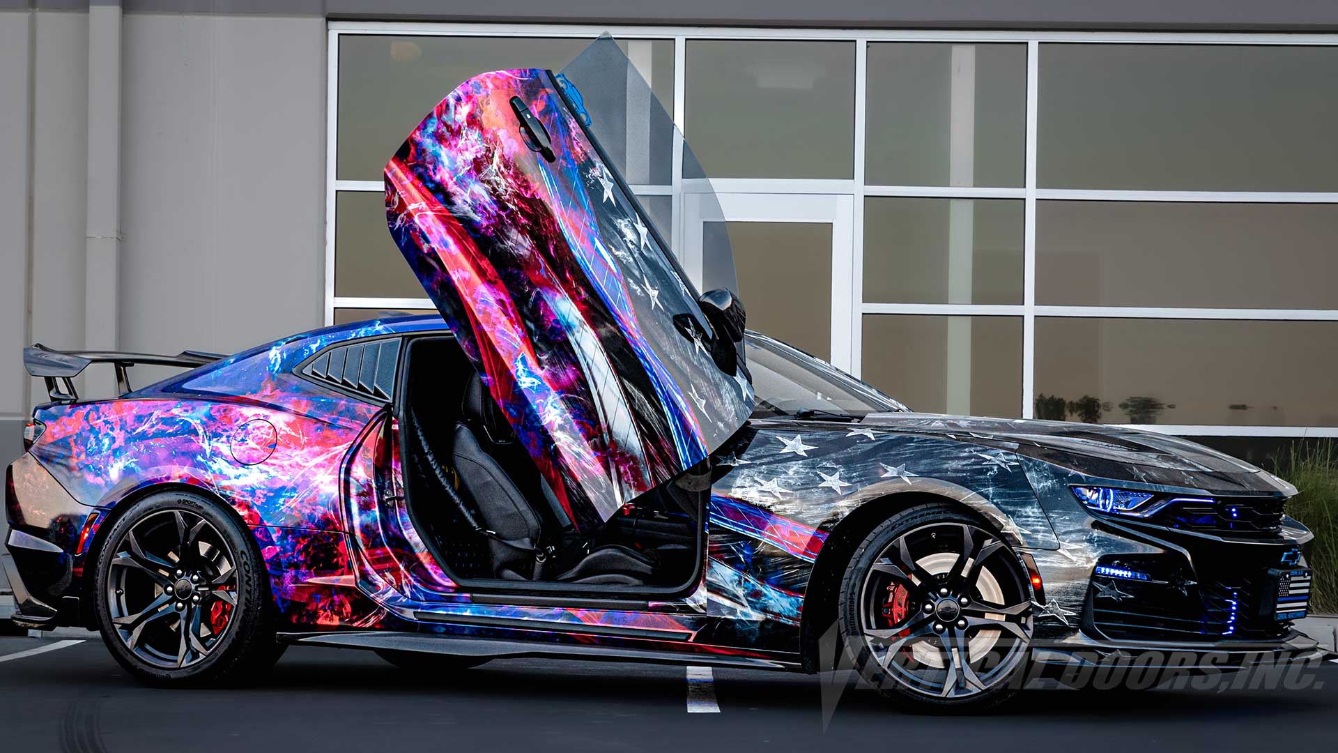 Check out Frank's @209_1LE Chevrolet Camaro from California featuring Vertical Doors, Inc., vertical lambo doors conversion kit.