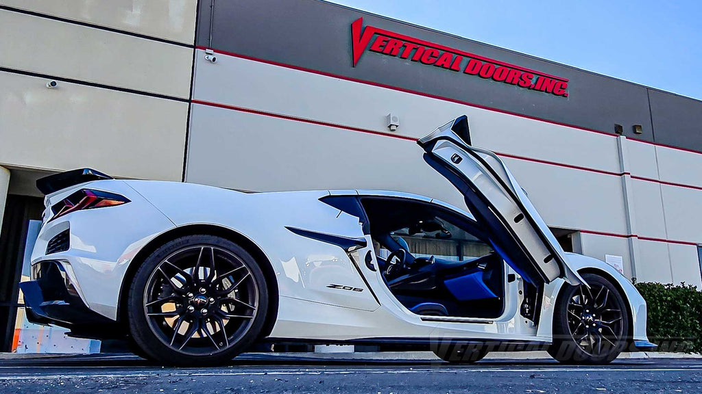 Andrew’s Chevrolet Corvette C8 Z06 from Nevada just got ZLR doors conversion kit, installed by the best in the industry, Vertical Doors, Inc. in California 22625