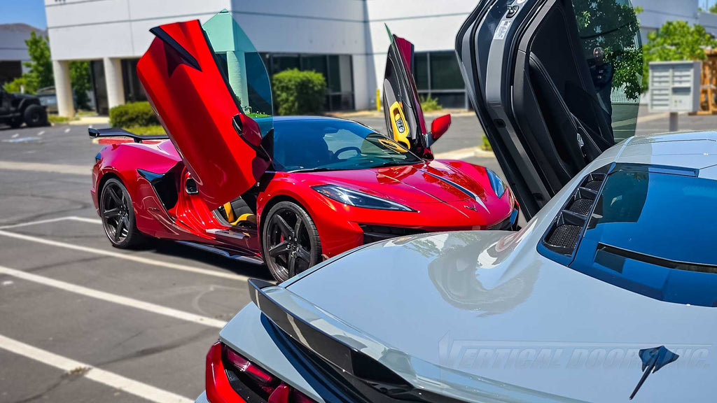 Dave’s Corvette C8 Z06 Transformed with Vertical Doors, Inc.'s Signature Lambo Door Kit 62025