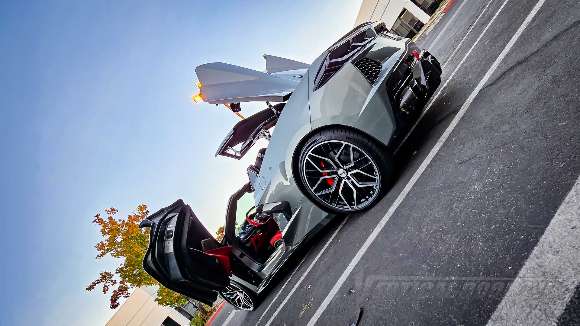 John’s @checkersj Chevrolet Corvette C8 just got ZLR doors conversion kit, installed by Vertical Doors, Inc.