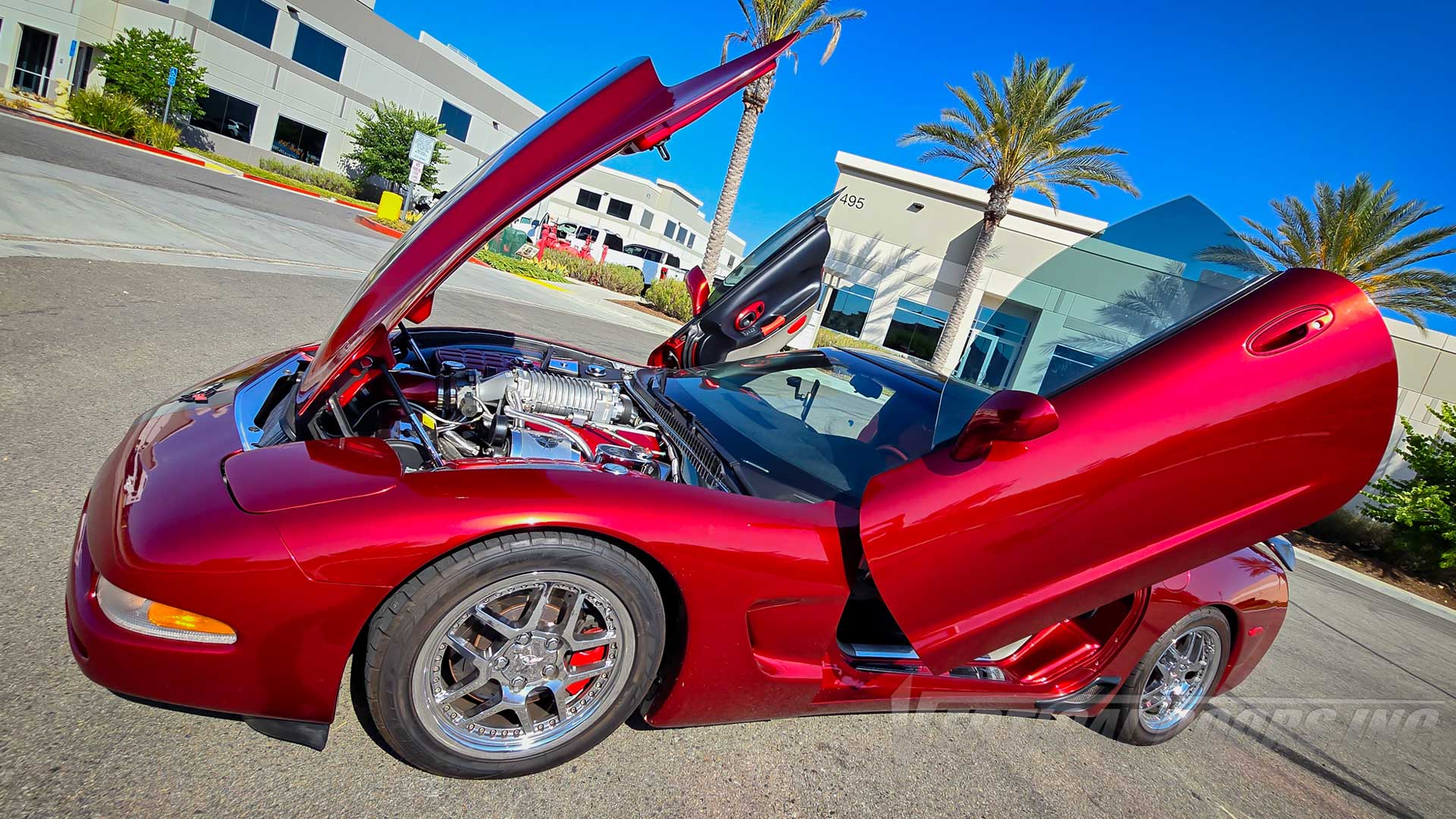 Check out John’s Super Charged Chevrolet Corvette C5 showing off lambo doors conversion kit by Vertical Door, Inc. 6723