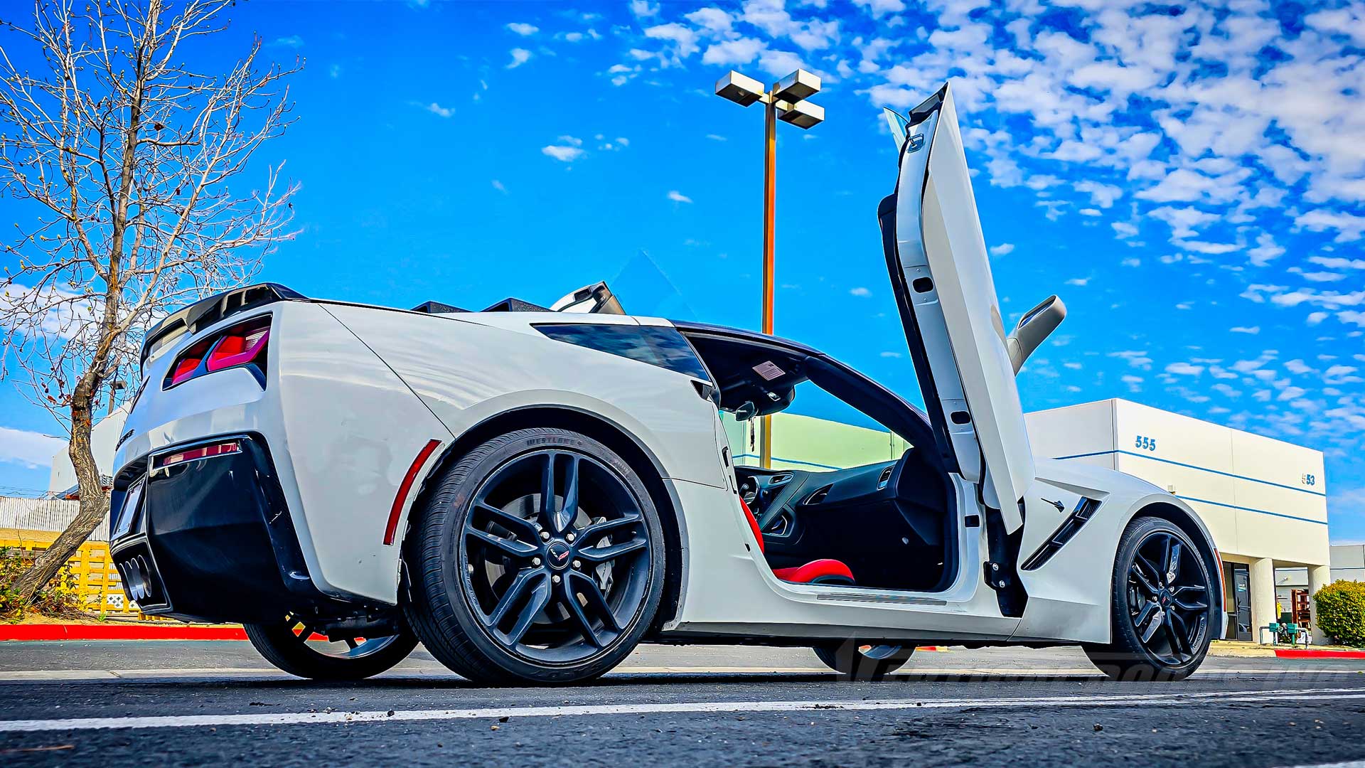 Agustin from Utah recently embarked on a road trip to Lake Elsinore, California, to have his Chevrolet Corvette C7 fitted with Vertical Doors Inc.'s BEST Lambo doors.