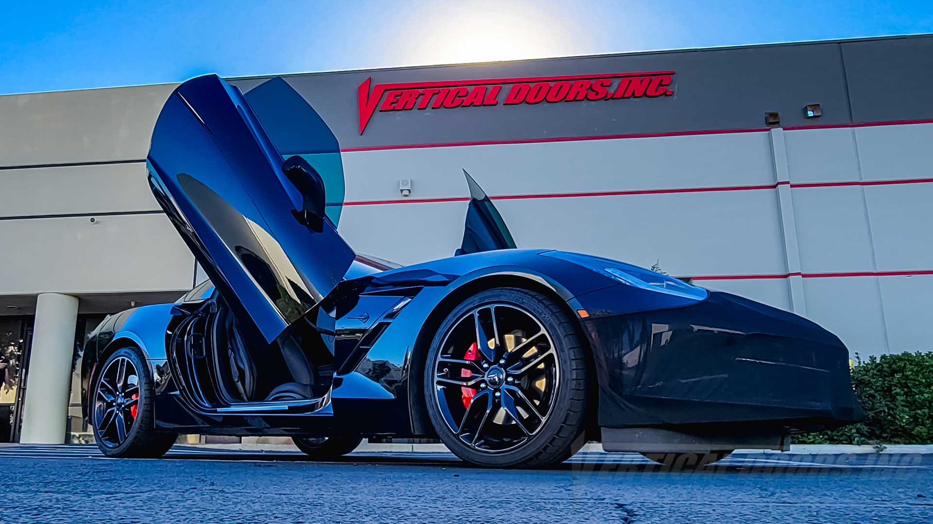 The Ultimate C7 Upgrade: Vertical Lambo Doors Installed on a Chevrolet Corvette C7 by Vertical Doors, Inc.