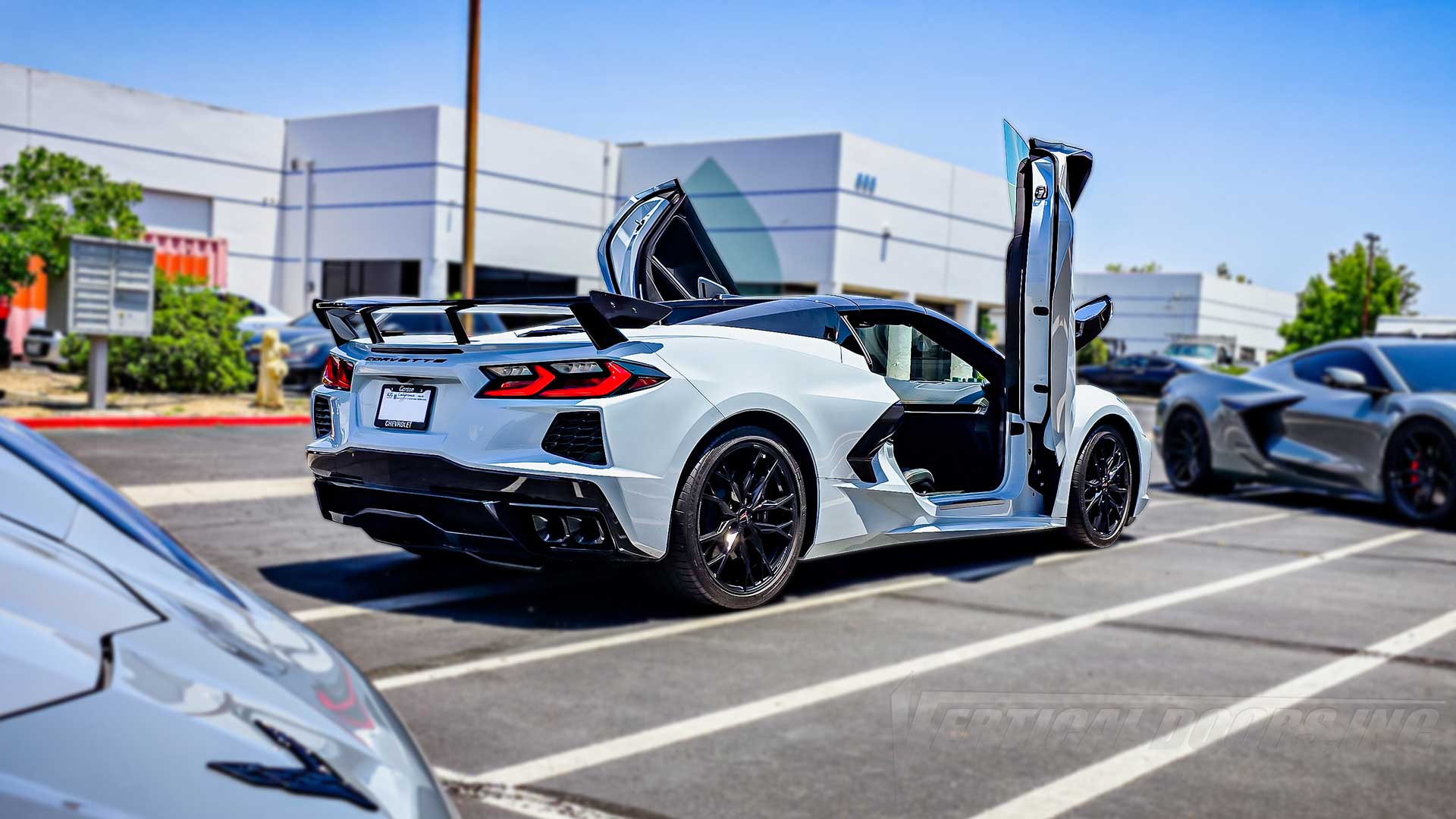 Luxury Meets Innovation: @LuxionElite's C8 Corvette Transformed with Vertical Doors, Inc.'s Signature Lambo Door Conversion Kit