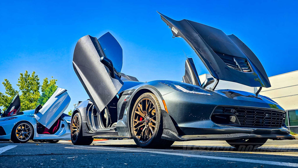 Antony_Dares just upgraded his Chevrolet Corvette C7 Z06 with a Lambo Door Kit by the BEST, Vertical Doors, Inc., in Lake Elsinore California 82925