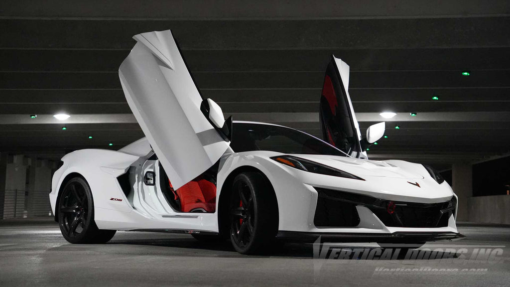 missc8corvette Chevrolet Corvette C8 Z06 from California showing off his Vertical Door Conversion kit from Vertical Doors, Inc., VDCCHEVYCORC823Z06, 