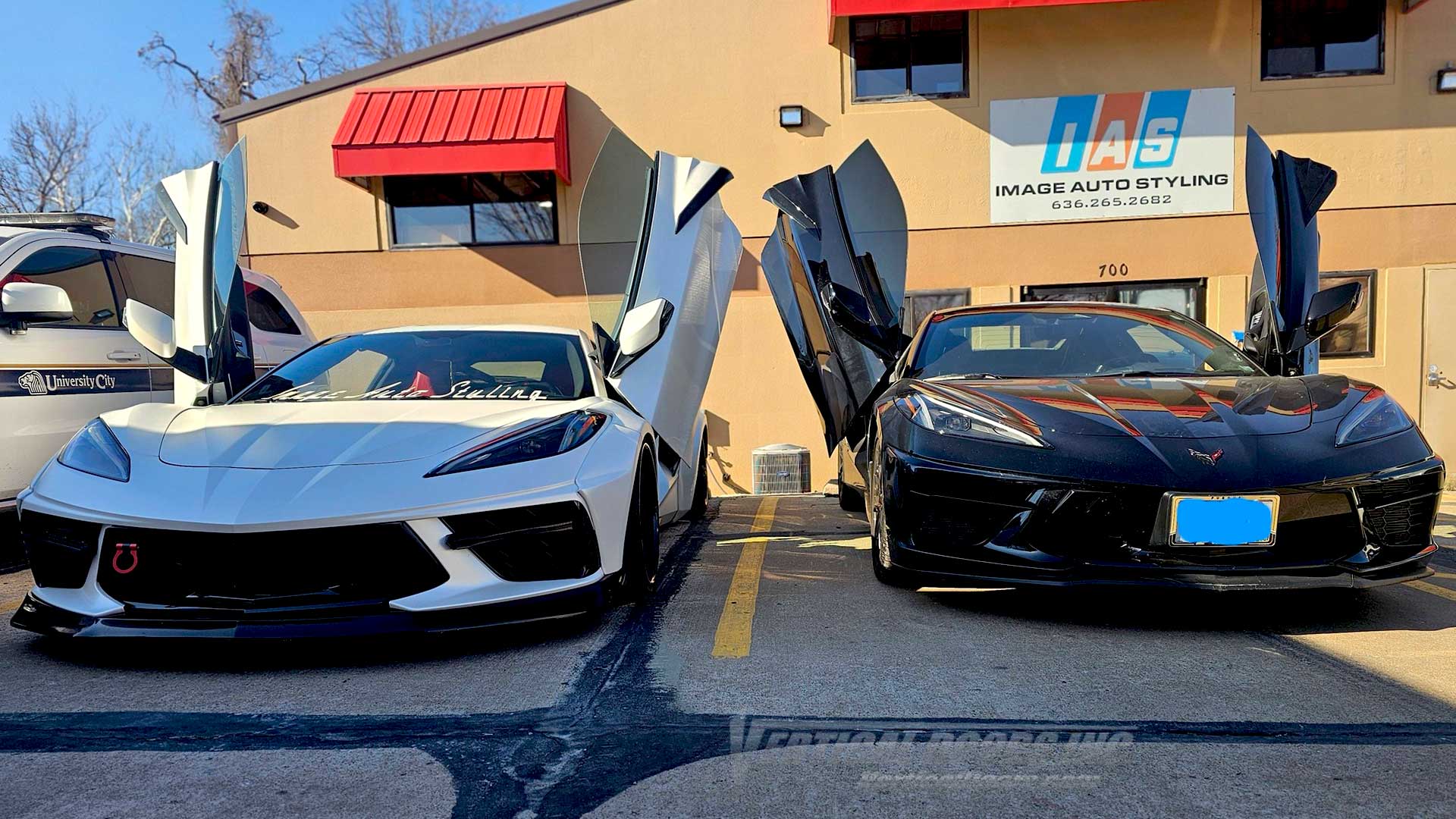 Installer | Image Auto Styling LLC | Lake St Louis, MO | Vertical Door Kit Installed on a Chevrolet Corvette C8
