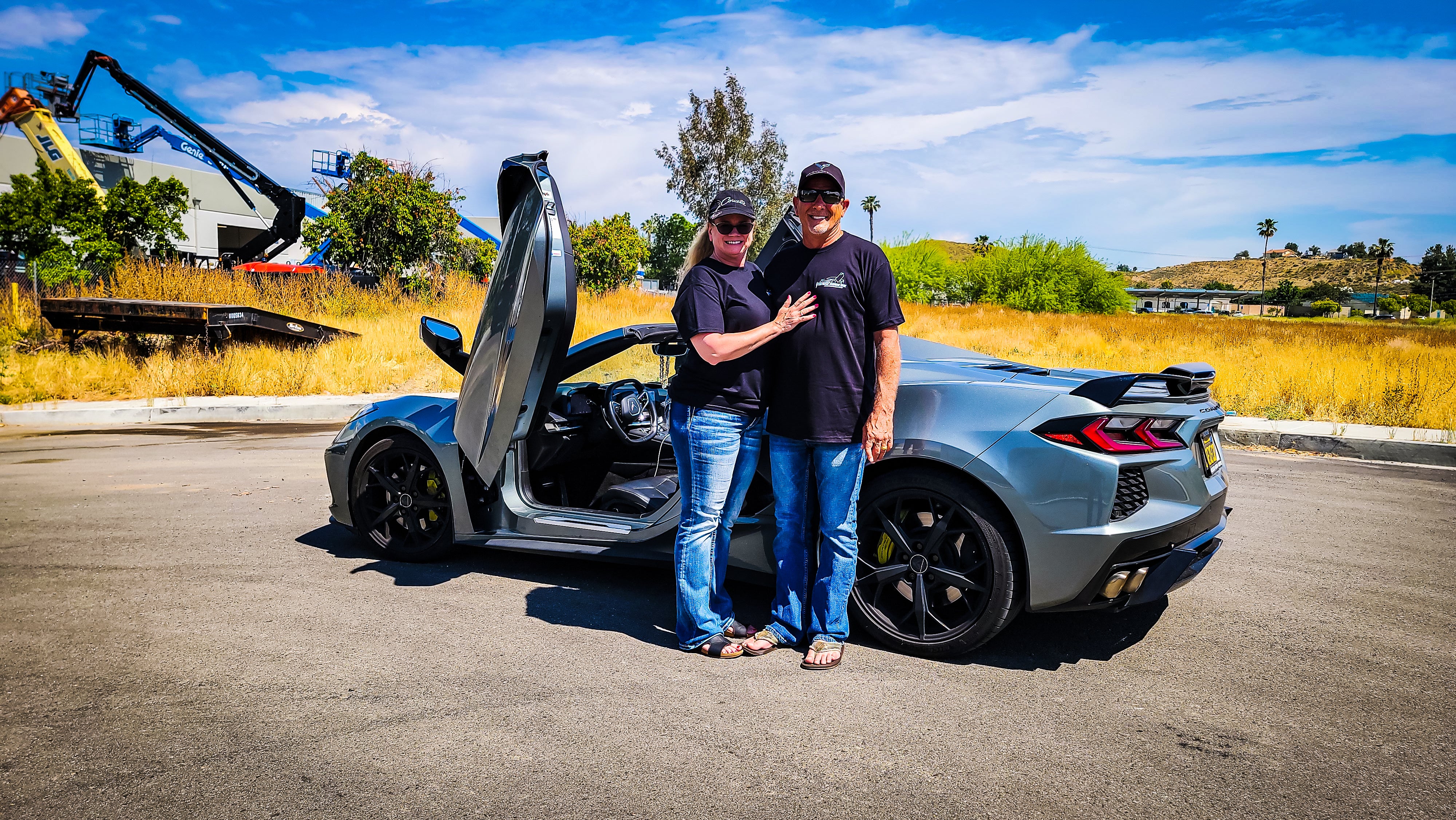 Vertical Lambo Doors Kit installed on a Chevrolet Corvette C8 by Vertical Doors, Inc.