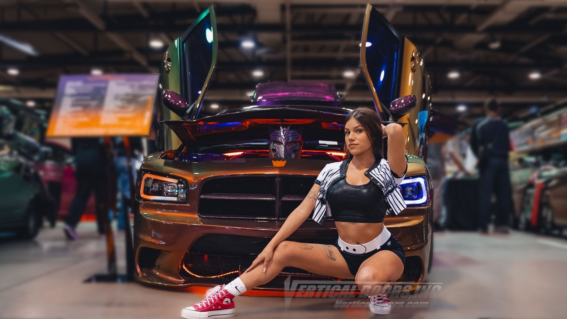 Ontario Mopar Goes Vertical: @mopar.junkie Dodge Magnum on True Vertical Doors, Inc. Lambo Doors