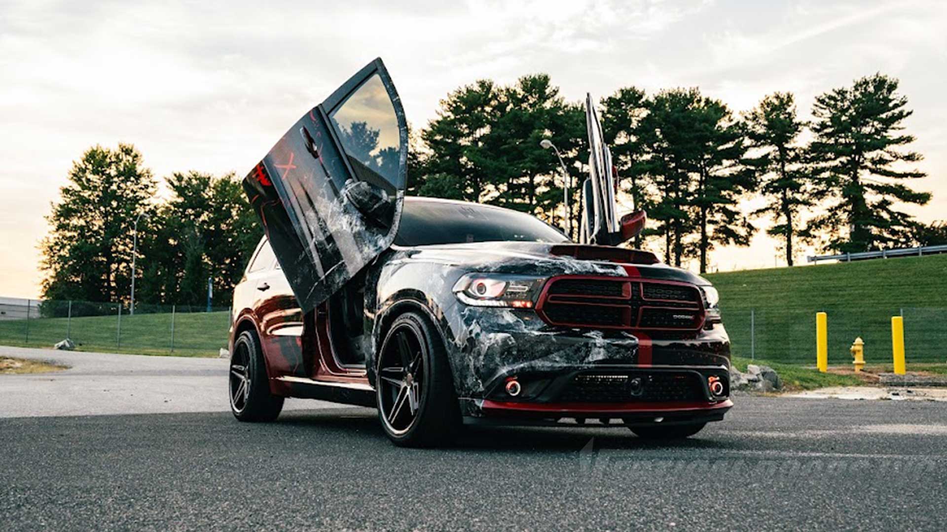 @301_postman Dodge Durango 3rd Generation from Washington DC showing off vertical lambo doors from Vertical Doors, Inc.