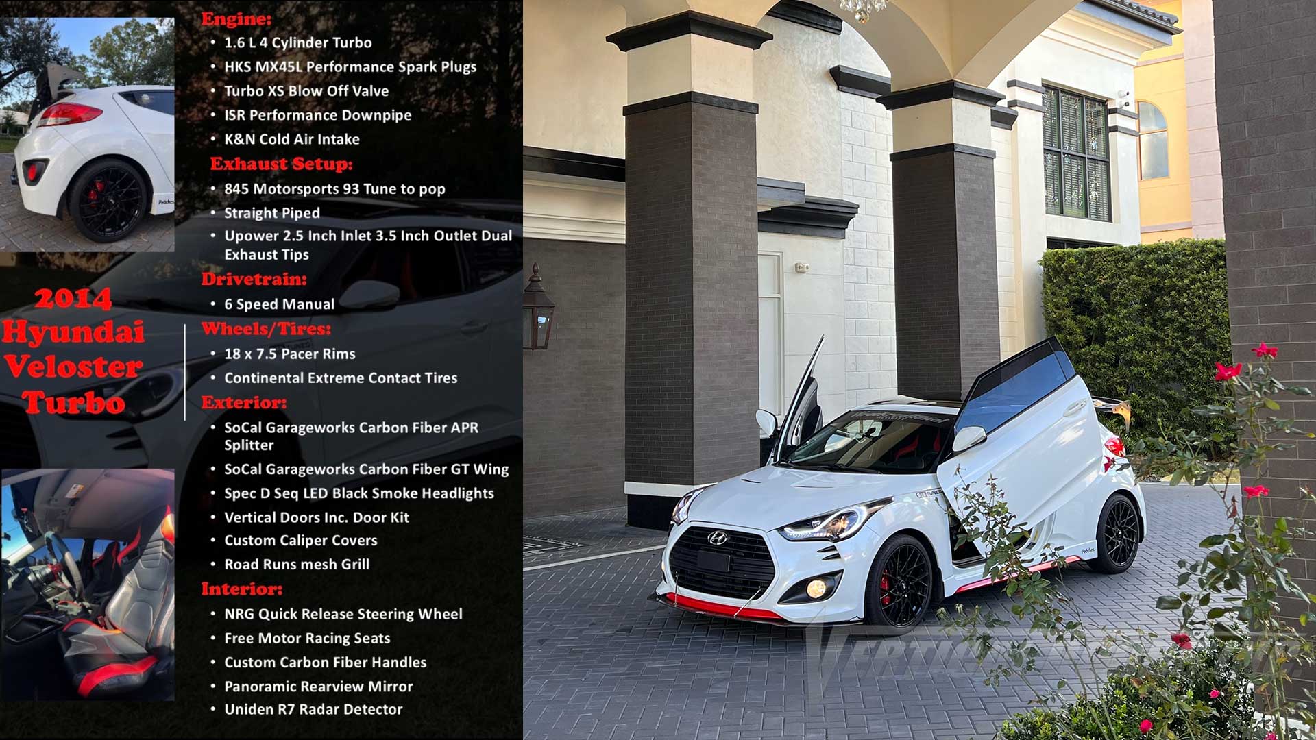 Check out @maddiemitchell._ Hyundai Veloster from Florida featuring Vertical Lambo Doors Conversion Kits from Vertical Doors, Inc.