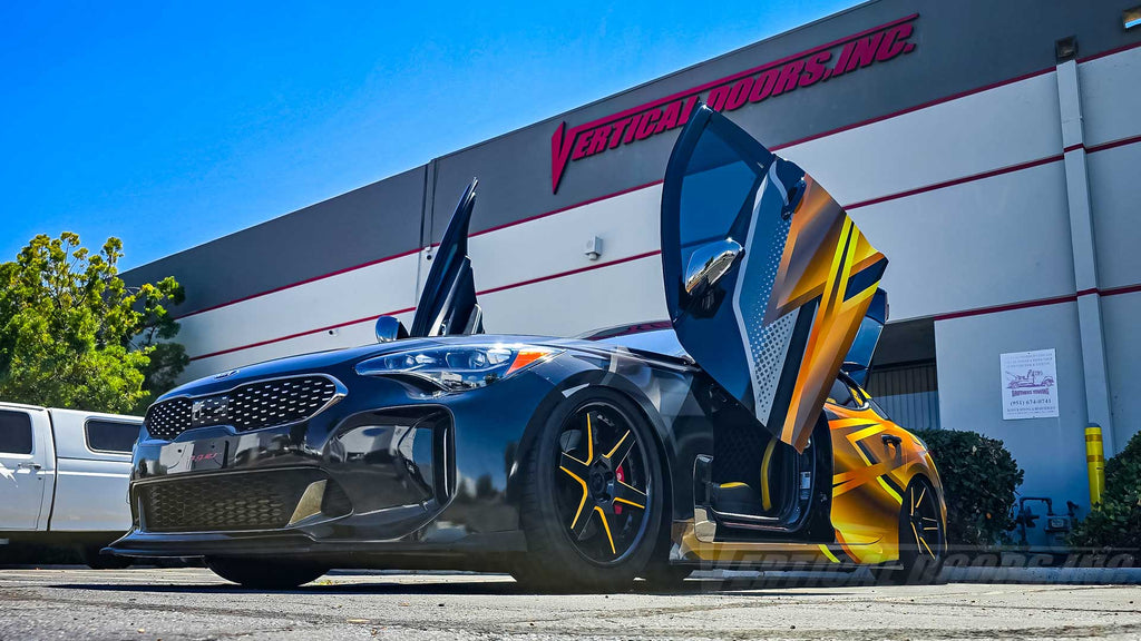 Kia Stinger with the BEST Lambo Door Kit by Vertical Doors, Inc. – Full Build Specs Featuring @bee__stinger