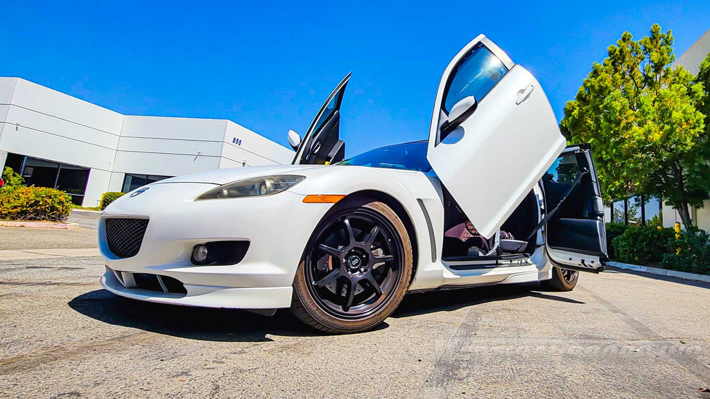 Mazda RX8 with Lambo Doors Conversion kit by Vertical Doors, Inc.