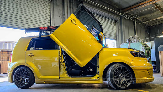 @yo_itz_rowdy Scion XB from California showing off a lambo door kit by Vertical Doors, Inc. the best in the market. 