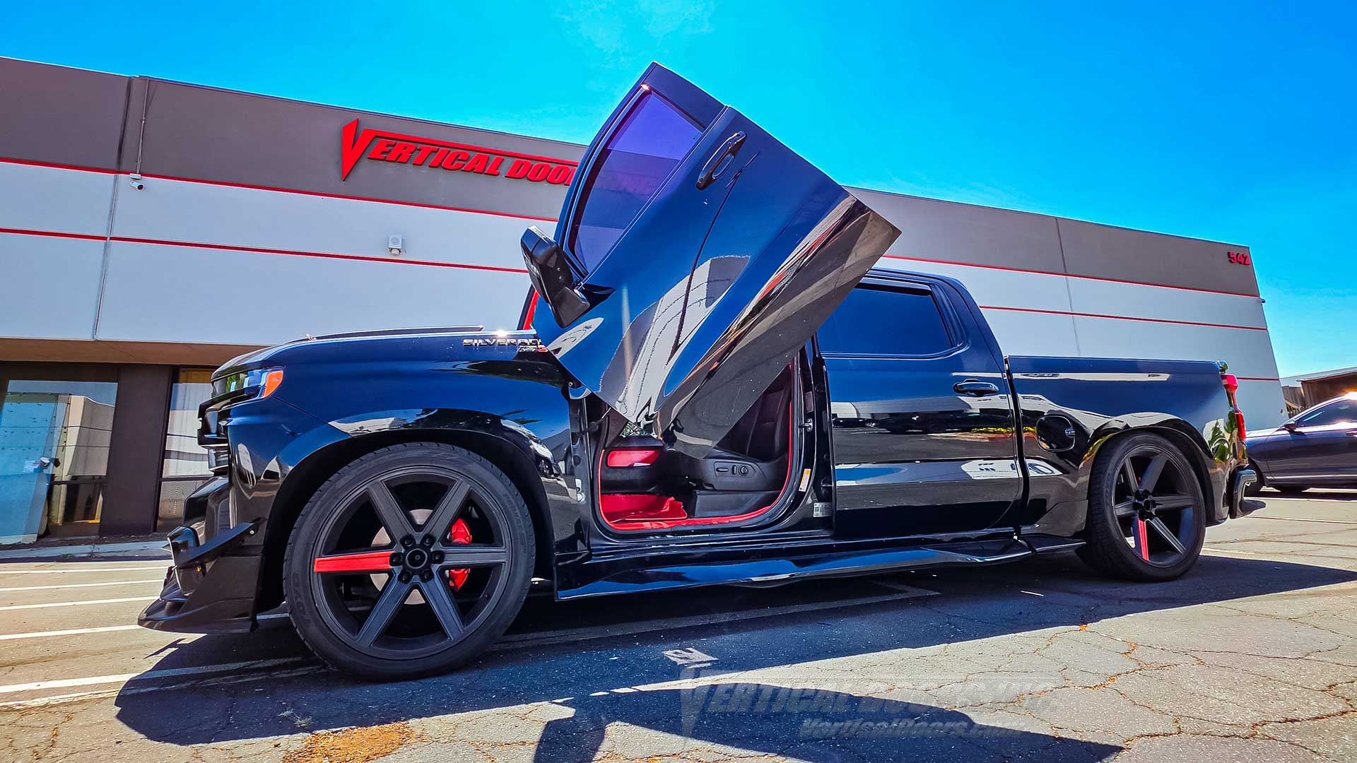 Fernando's Chevrolet Silverado just got a Lambo Door Kit Installed by the BEST, Vertical Doors, Inc. in California   51426
