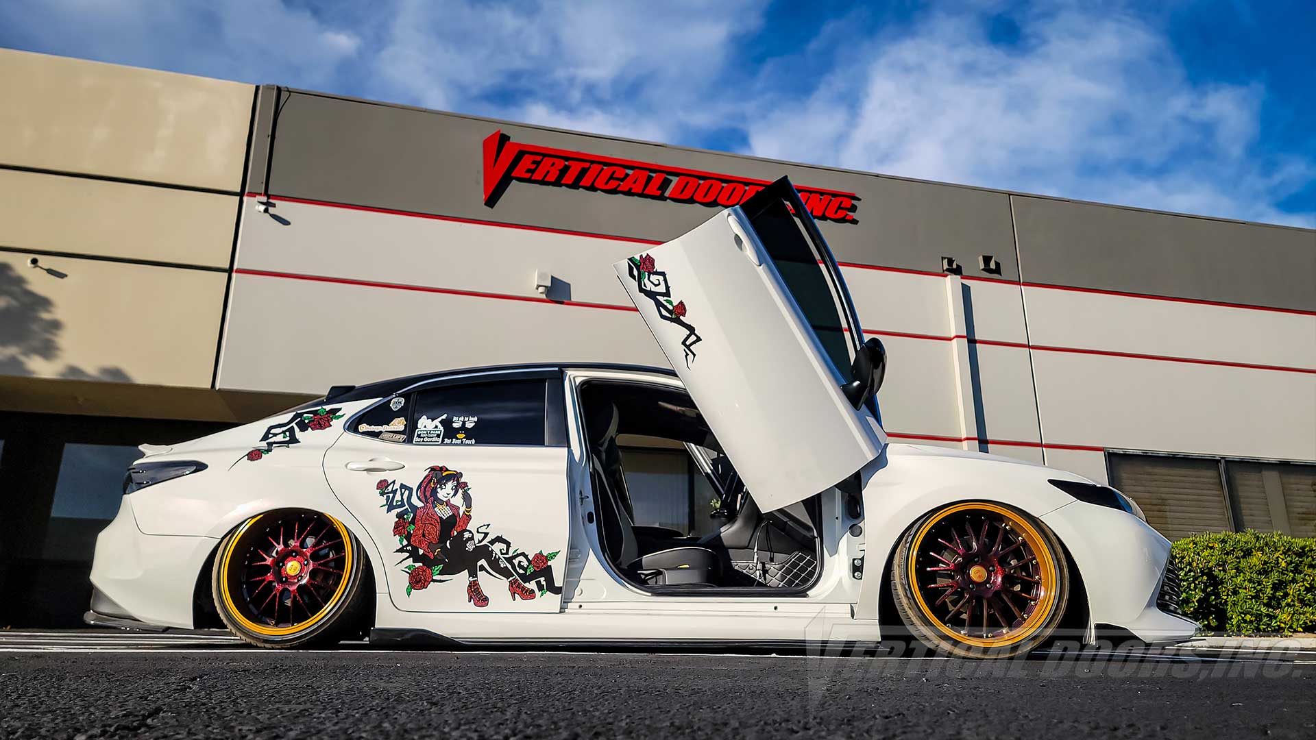 Toyota Corolla 2018-2023 with Lambo Doors Kit by Vertical Doors Inc.
