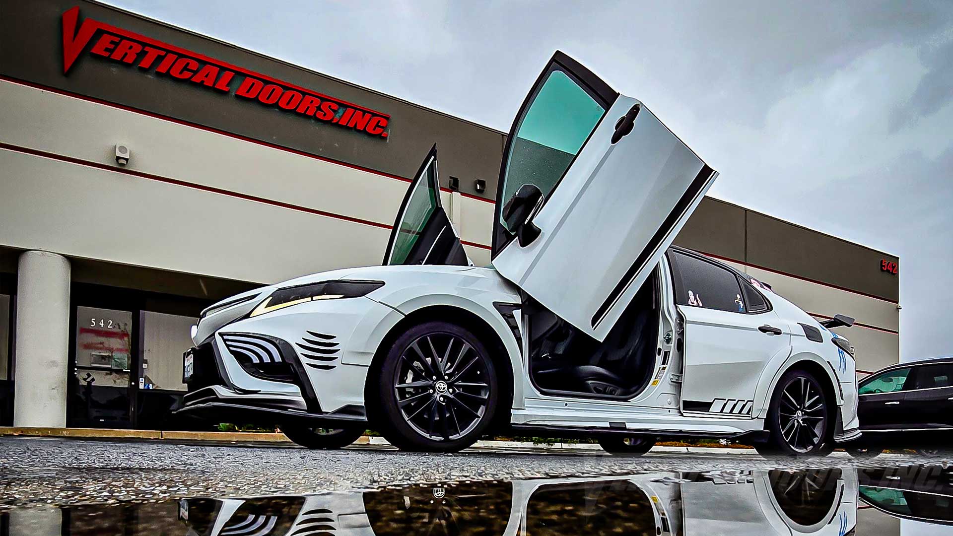 Toyota Camry with Lambo Doors by Vertical Doors, Inc. | Custom Door Conversion in Lake Elsinore, CA