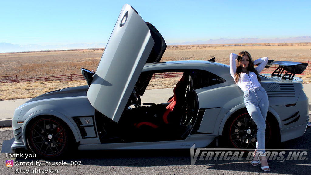 Filip's @modify_muscle_007 Chevrolet Camaro from Utah featuring Vertical Lambo Doors Conversion Kit from Vertical Doors, Inc.