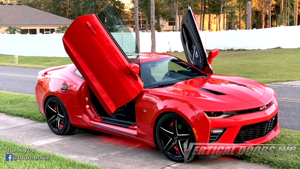 Check out Thurl's 2018 Chevrolet Camaro SS from Florida featuring Vertical Lambo Doors Conversion Kit from Vertical Doors, Inc.