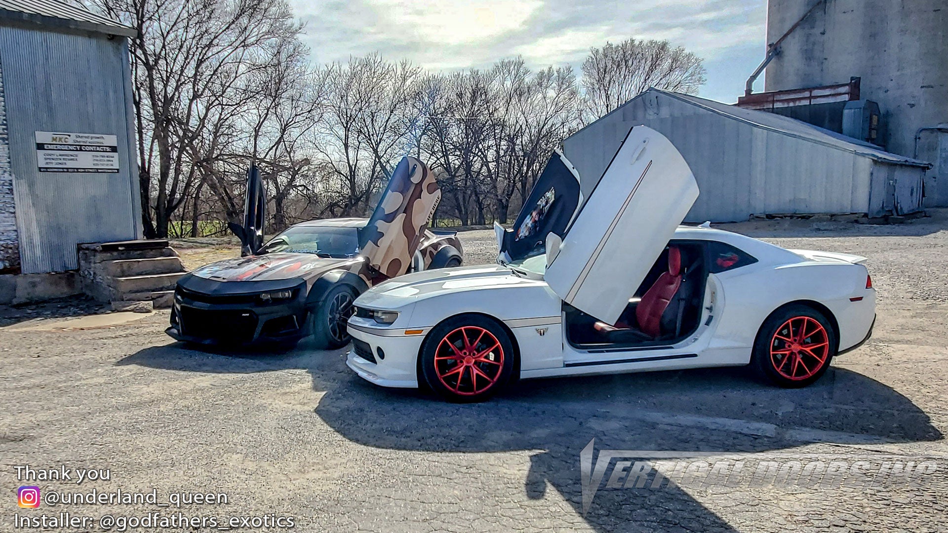 Installer | @camoraro| Kansas | @underland_queen Chevrolet Camaro from Kansas featuring Doors Conversion Kit from Vertical Doors, Inc.