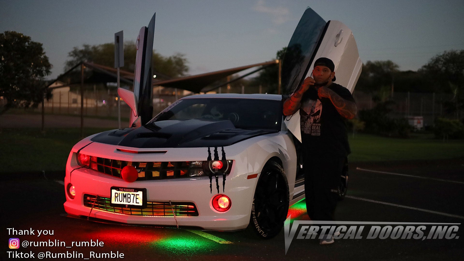 Check out Rumble from Hawaii, Chevrolet Camaro 5th Gen featuring Vertical Doors, Inc., Vertical Lambo Doors